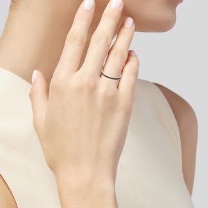 Black Diamond and 14k White Gold Eternity Ring